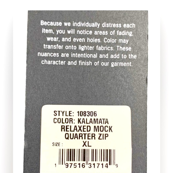 Men’s True Religion Green Relaxed Mock Quarter Zip Fleece Pullover- NWT - Picture 11 of 11